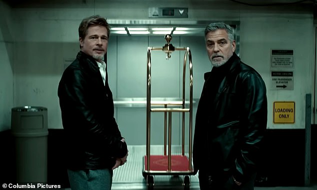 Wolfs follows the story of two professional fixers (Brad Pitt, left, and George Clooney, right) who prefer to work alone and are forced to work together after being hired for the same job.