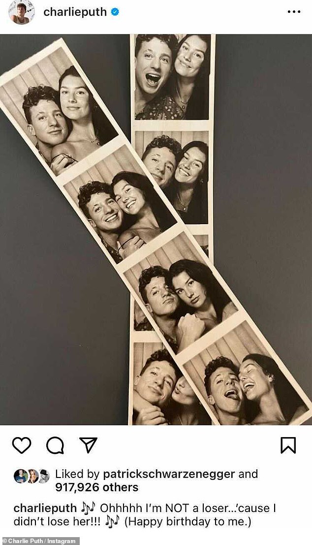 The Grammy-nominated singer went public with their romance last year, with an Instagram post of the two posing for numerous photo booth snaps.