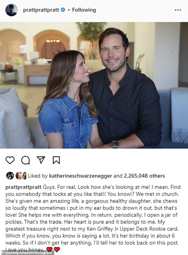 Criticized: The interview comes a year after Chris was criticized for an early birthday tribute he posted in honor of Katherine, where he praised her for having a daughter 