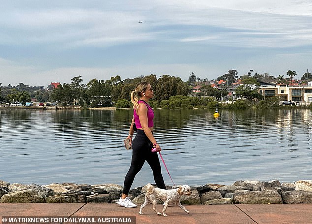 The couple also wanted to remove 1.8m of landscaping at the rear to improve their view of 'Bay Run', a popular walk around that particular section of the Parramatta River (pictured).