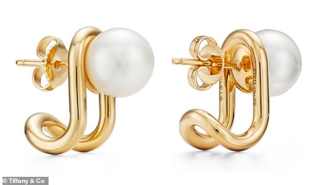 Harris' supporters have claimed that her earrings are nearly identical to a pair of Tiffany earrings (pictured) that retailed for more than $2,000. The earrings are no longer available on the retailer's website.