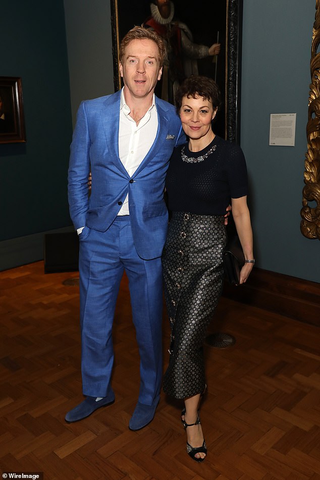 The romance blossomed a year after Damian's wife of 14 years, Helen McCrory, tragically passed away in April 2021 following a secret battle with breast cancer, aged 52 (the couple are pictured in 2019).