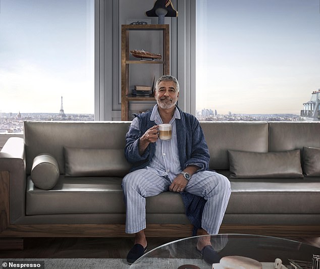 George Clooney has been the official face of the coffee company since 2006 (pictured in a Nespresso ad) -