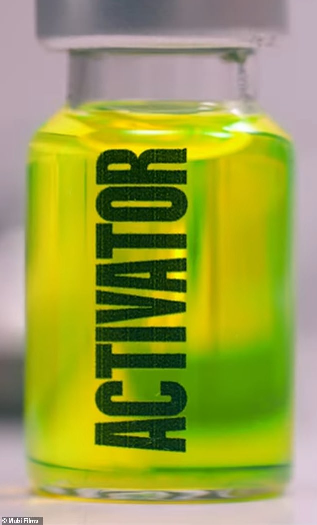 The neon green liquid that Sparkle injects into the film. The black market product is called 