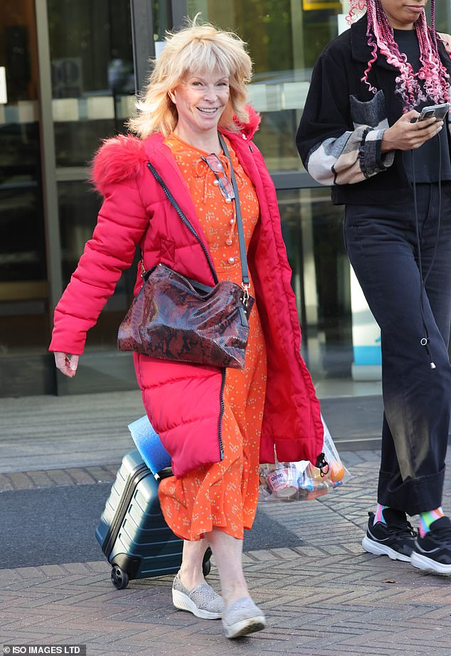 Toyah Willcox, 66, went to studies not long after the dynamic duo and the singer transmitted while cutting a vibrant figure with a floral orange dress