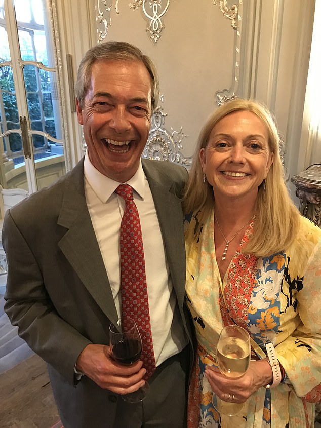 Caroline Edmondson (right) will lead Nigel Farage's Westminster office (left) (undated photo)