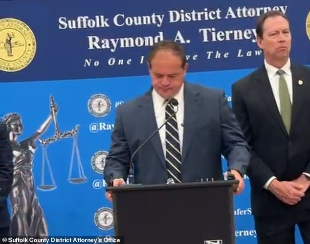 Suffolk County District Attorney Raymond Tierney held a press conference Monday morning and revealed that 