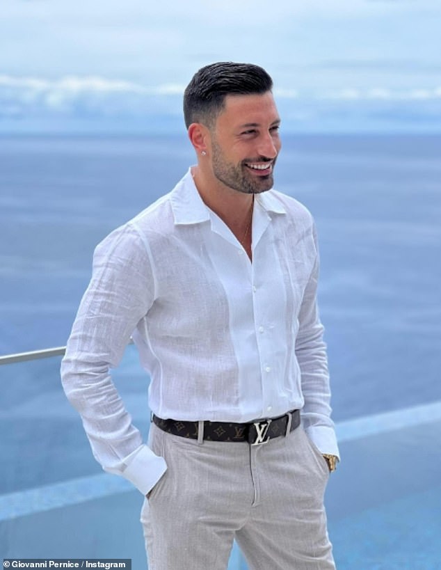 Giovanni Pernice looks tense on the final night of his