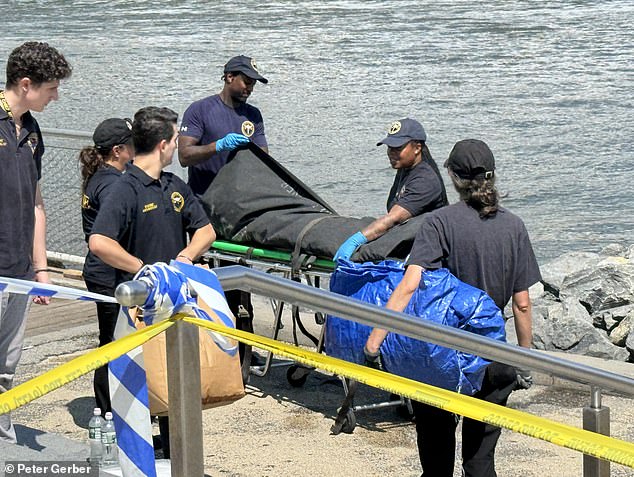 On August 19, a police officer with the city's Parks Department found a skull and some bones along the same shoreline (pictured).