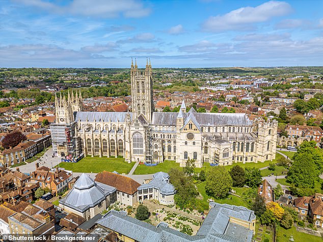 Sophie says: 'I visited the cathedral (above), a 30-second walk away, for free by attending the 5pm evening prayer, where visiting choirs raise their voices to the heavens.'