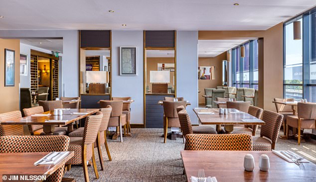 Premier Inn regularly appears on the podium in the annual Which? hotel chain survey. Above, the Premier Inn Gatwick North restaurant