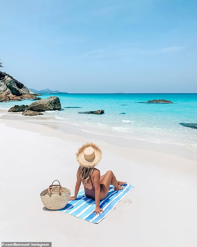 The beach has been called 'paradise' for its white sands and crystal-clear waters.