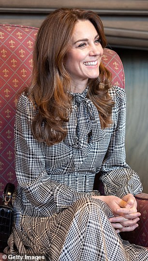 The princess has been seen wearing a houndstooth dress from Zara at a couple of engagements.