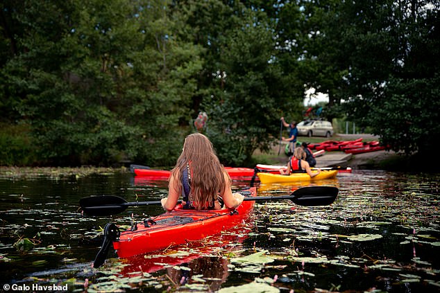 Rob (not pictured) stays at Galo Havsbad Campground and Cabin, where he kayaks in 