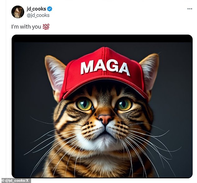 One user even generated a cat wearing a MAGA hat.