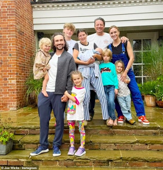 Joe Wicks shared sweet family snaps as he enjoyed a Christmas meal with Jamie and his brood on Saturday.