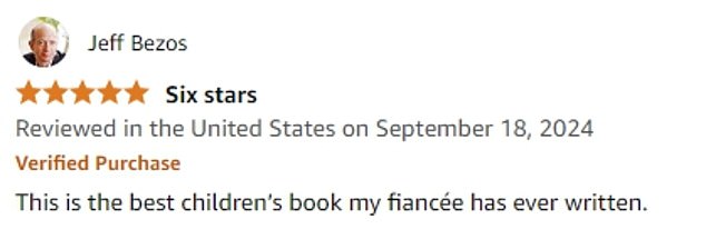 On the Amazon listing for the book, an account under the name Jeff Bezos left a review praising the book. He comically described it as 