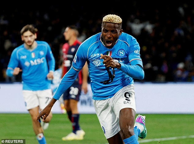 Osimhen, 25, scored 76 goals for Napoli during four years at the club.