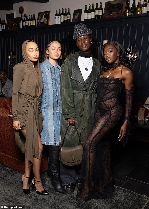 The former Little Mix star was among a host of celebrities who attended Vas J Morgan and Barkha Shewakramani's We Matter dinner at The MAIN in the heart of the capital.