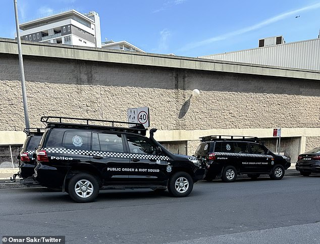 Members of the Public Order Riot Squad were seen responding to the incident in Auburn.