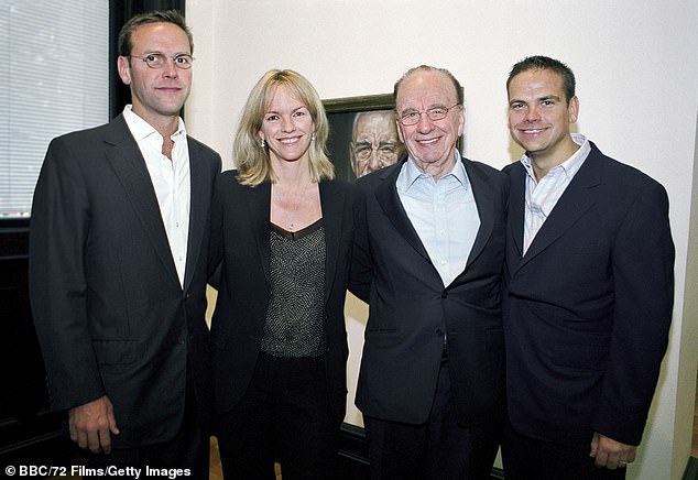 Pictured from left to right: James Murdoch, Elisabeth Murdoch, Rupert Murdoch, Lachlan Murdoch