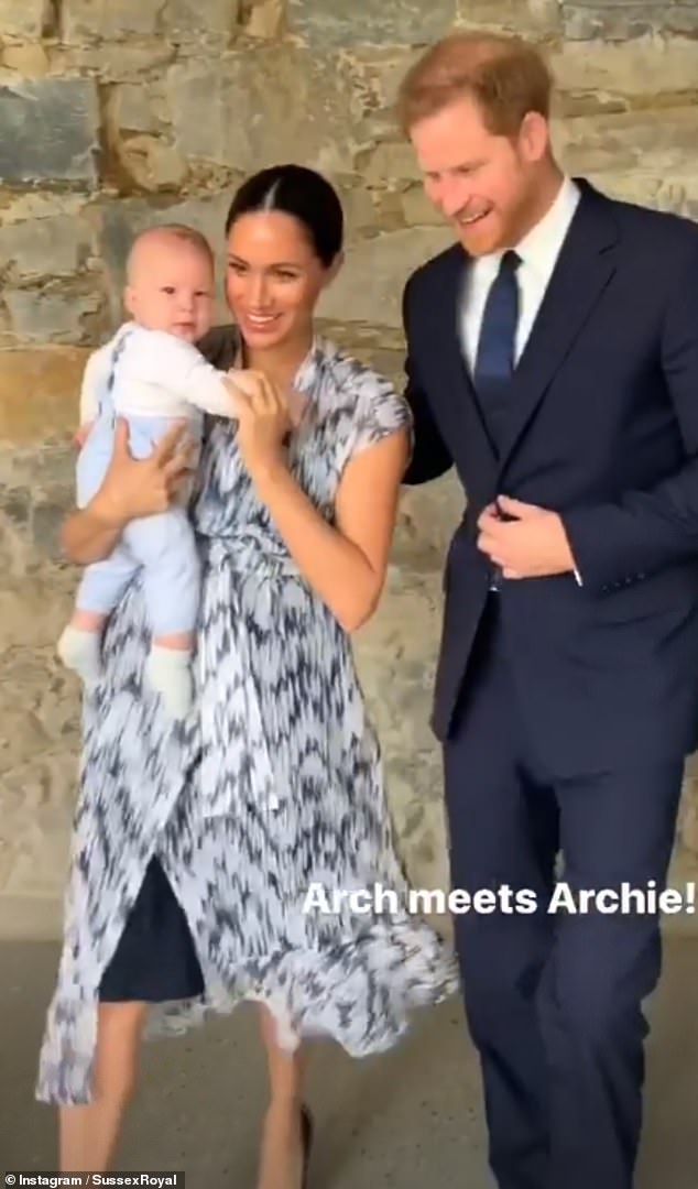 Meghan also wore the brand's Dremah dress for her tour of South Africa in September 2019, where she introduced her son Archie to Desmond Tutu.