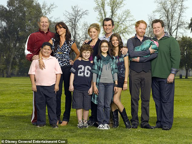 The 53-year-old actor said living outside of Hollywood has made him aware of the good and bad sides of it, he explained on the most recent episode of In Depth with Graham Bensinger; pictured with his Modern Family co-stars in a promotional image.