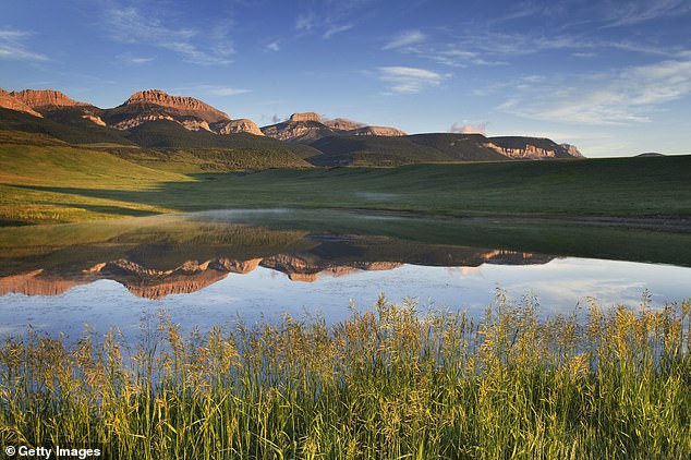 Pictured: The Rocky Mountain range outside Choteau