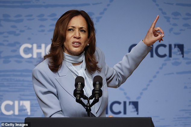 Kamala Harris delivers remarks at the Congressional Hispanic Caucus Institute's 47th Annual Leadership Conference at the Ronald Reagan Building and International Trade Center