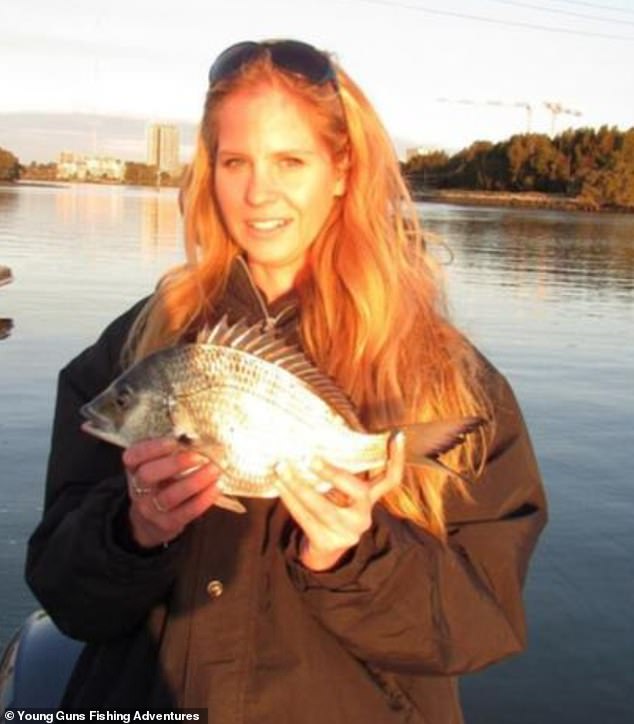 Ms Young (pictured) is well-liked in the fishing community, having run her business Young Guns Fishing Adventures with her ex-partner Todd Young, father of three of her children.