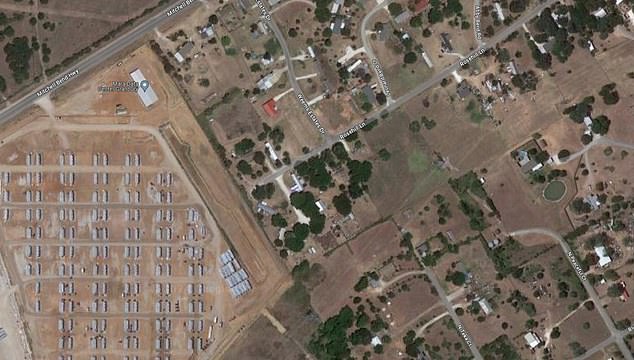 The image above shows the Bitcoin mine (left) and the Texas town of Granbury (right) about an hour's drive from Fort Worth. Locals say the noise is torturing them.