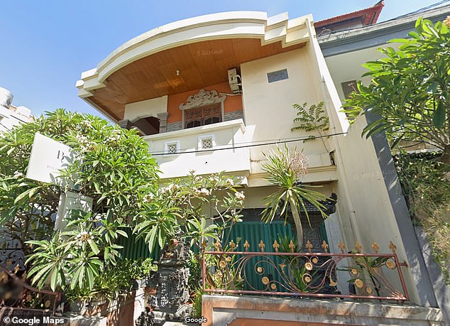 The Kubuku Suli family home in Kuta, where Mr Hunter's body was discovered, pictured.