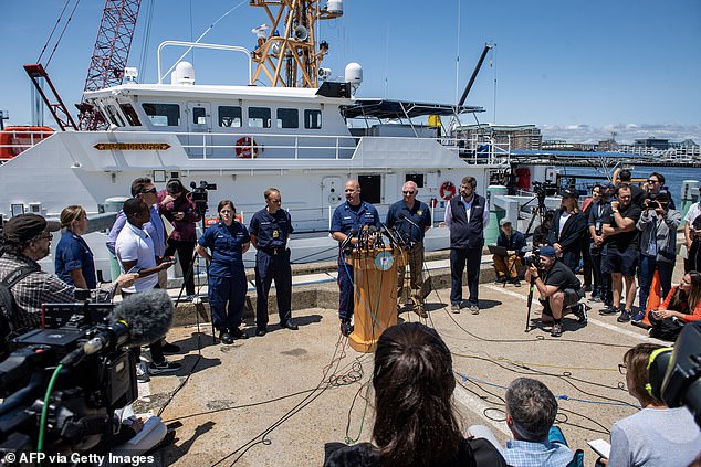 U.S. Coast Guard Capt. Jamie Frederick speaks to reporters about search efforts for the Titan submarine on June 21 of last year.