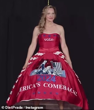 It contained a series of garments inspired by Donald Trump.