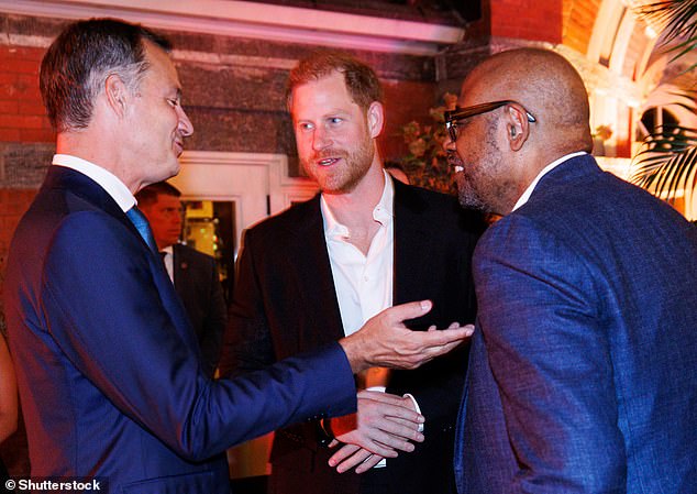 Forrest Whittaker was also in attendance and is seen here chatting with Prime Minister De Croo and the Duke of Sussex.