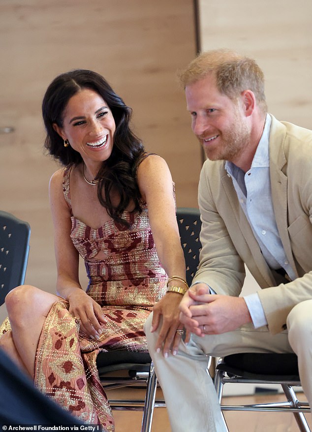 Meghan, Duchess of Sussex and Prince Harry, Duke of Sussex (pictured in Colombia last month) are preparing to celebrate with close friends and family at home this weekend.