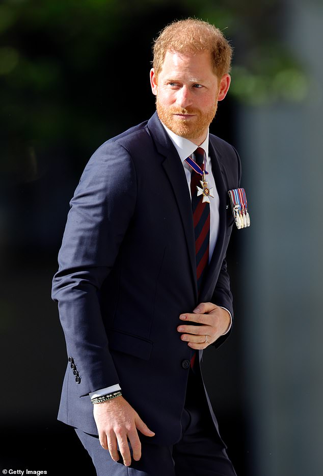 Prince Harry attends the Invictus Games Foundation 10th Anniversary Service at St Paul's Cathedral on May 8