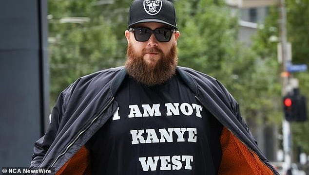 College Dropout Burgers owner Mark (pictured outside court) was nearly sued by Kanye for naming his restaurant after the rapper's 2004 debut album. The case was dismissed.