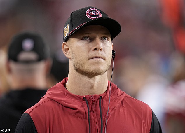 The injury comes after injuries to Deebo Samuel and Christian McCaffrey (pictured), who will miss at least the first four games after being placed on IR.