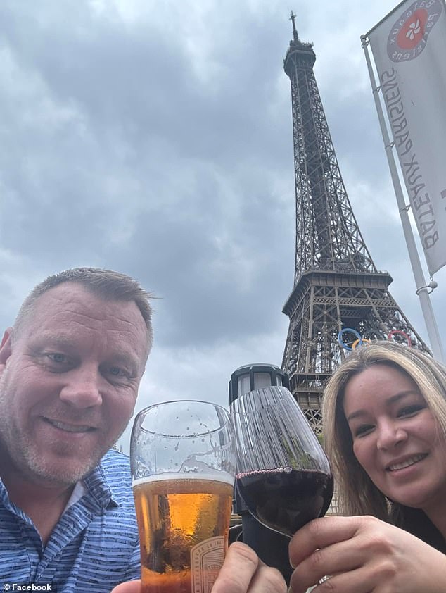 CEO Mike Petterson and his wife, COO Kathy Villalba and the woman who informed Phenix that its contract was cancelled, shared photos from Paris in June (pictured)