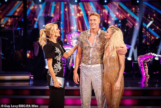 Tom and Nadiyah were comforted by presenter Tess Daly after their shock exit during Sunday night's results show.