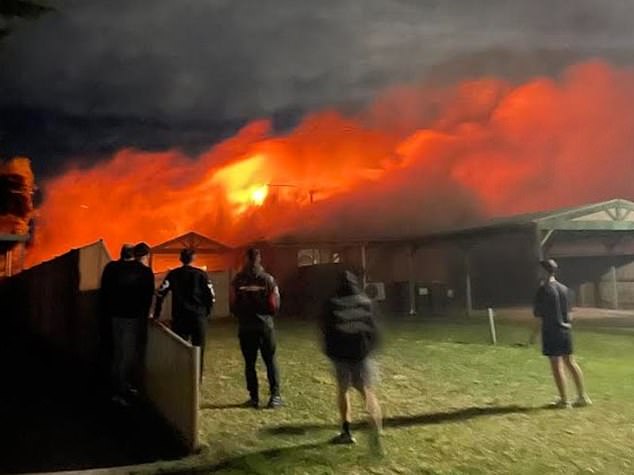 Neighbors said they heard explosions before and during the fire, which raged for half an hour while the children were inside.