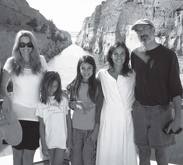 Eve (left) is the youngest of three children Steve and Laurene have together. The couple (pictured on vacation) also have a son, Reed (center), and a daughter, Erin (right).