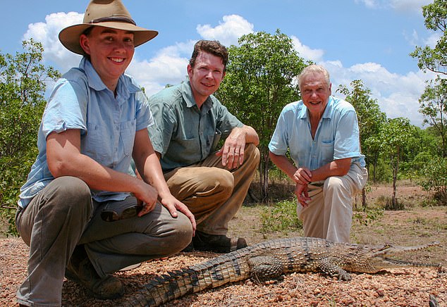 The once-celebrated zoologist (pictured center with David Attenborough and Erin) raped, tortured and killed up to 42 dogs in an 18-month period before his arrest.