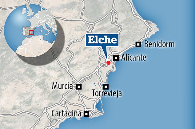 The murder took place in a housing complex in Elche, near Alicante on the Costa Blanca.