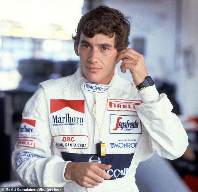 Ayrton Senna is pictured at his home during the Brazilian Grand Prix in Rio de Janeiro in March 1984.