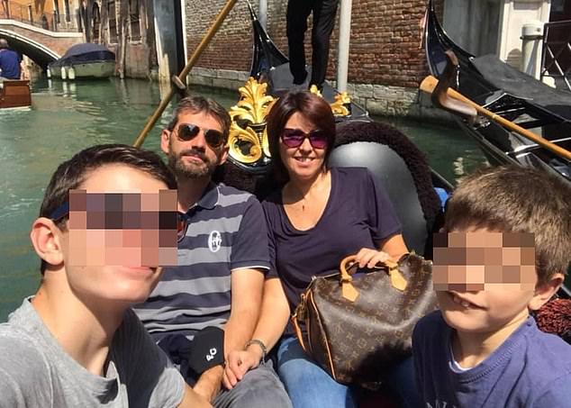 Riccardo (bottom left) chillingly told police that he killed his family to 