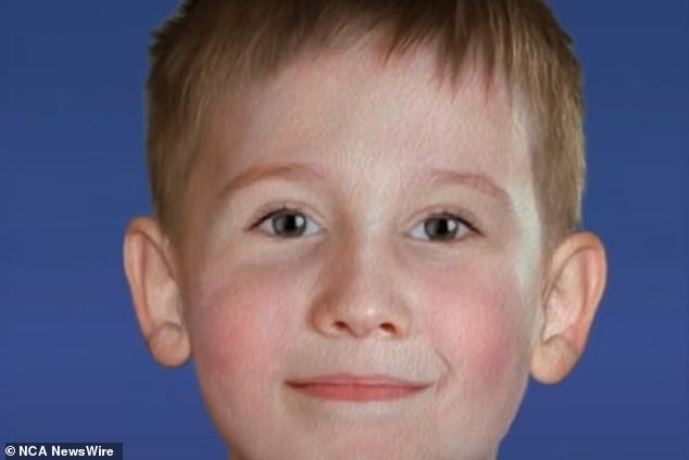 A computer-generated image of what William Tyrrell would have looked like at age five, two years after his disappearance.