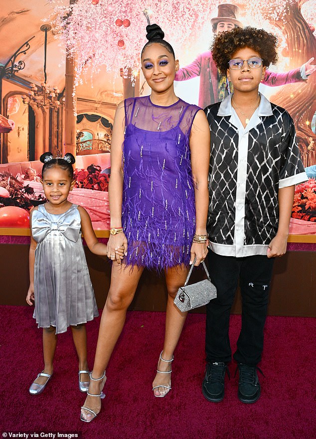 Tia shares her daughter Cairo, six, and son Cree, 13, with her ex Cory