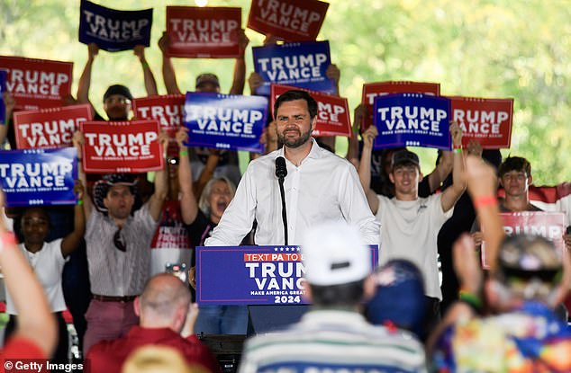 Earlier in the day, Vance appeared at the Berks County Fairgrounds, where he was met by a sea of ​​red-and-blue Trump-Vance supporters before taking verbal jabs at Democratic presidential nominee Vice President Kamala Harris.